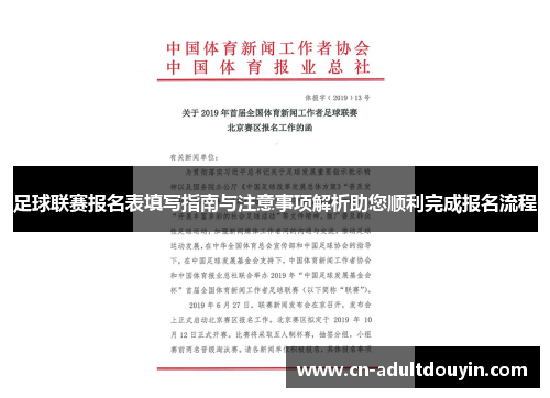 足球联赛报名表填写指南与注意事项解析助您顺利完成报名流程